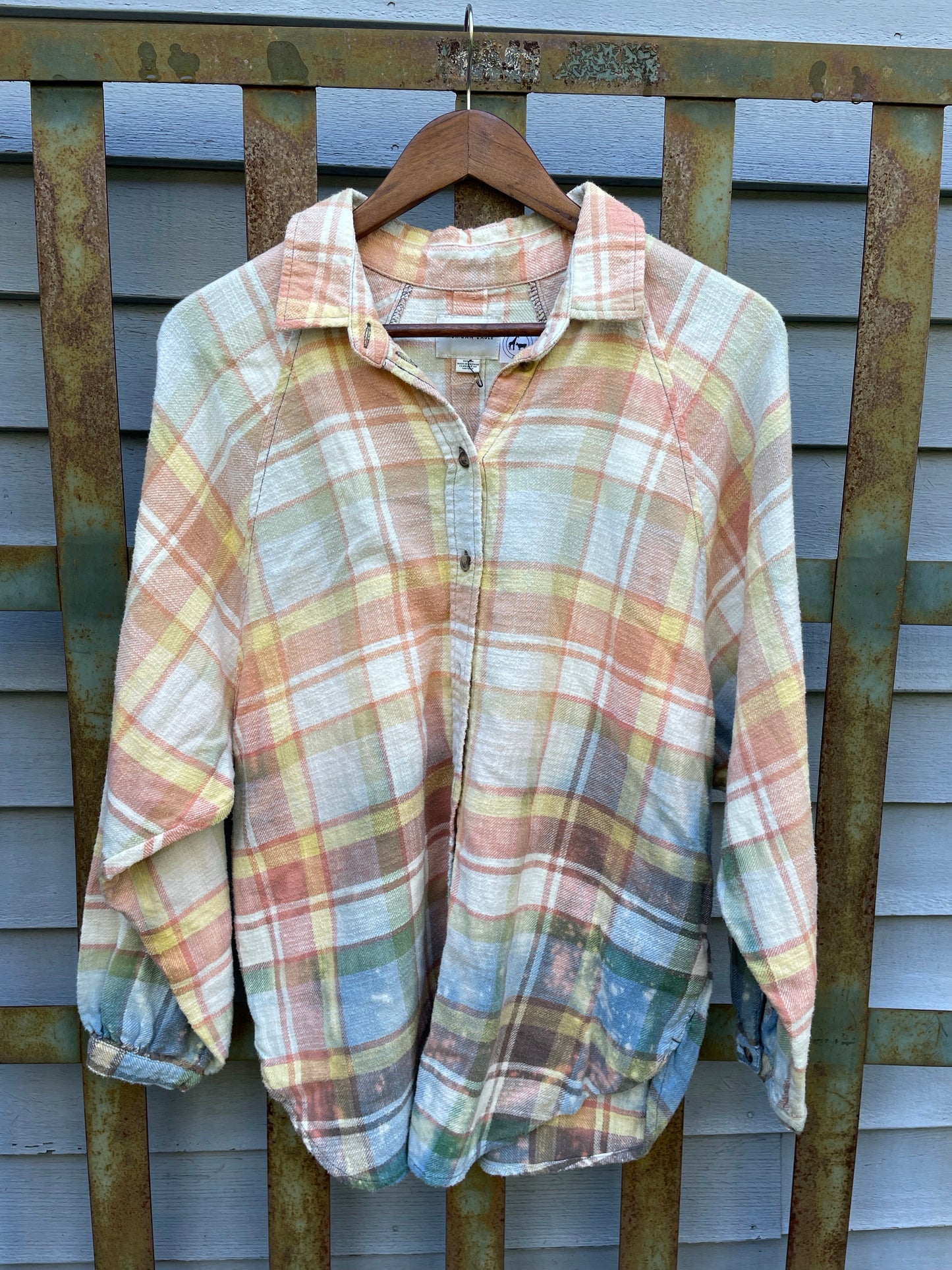 Flowers and Horseshoe Flannel Shirt