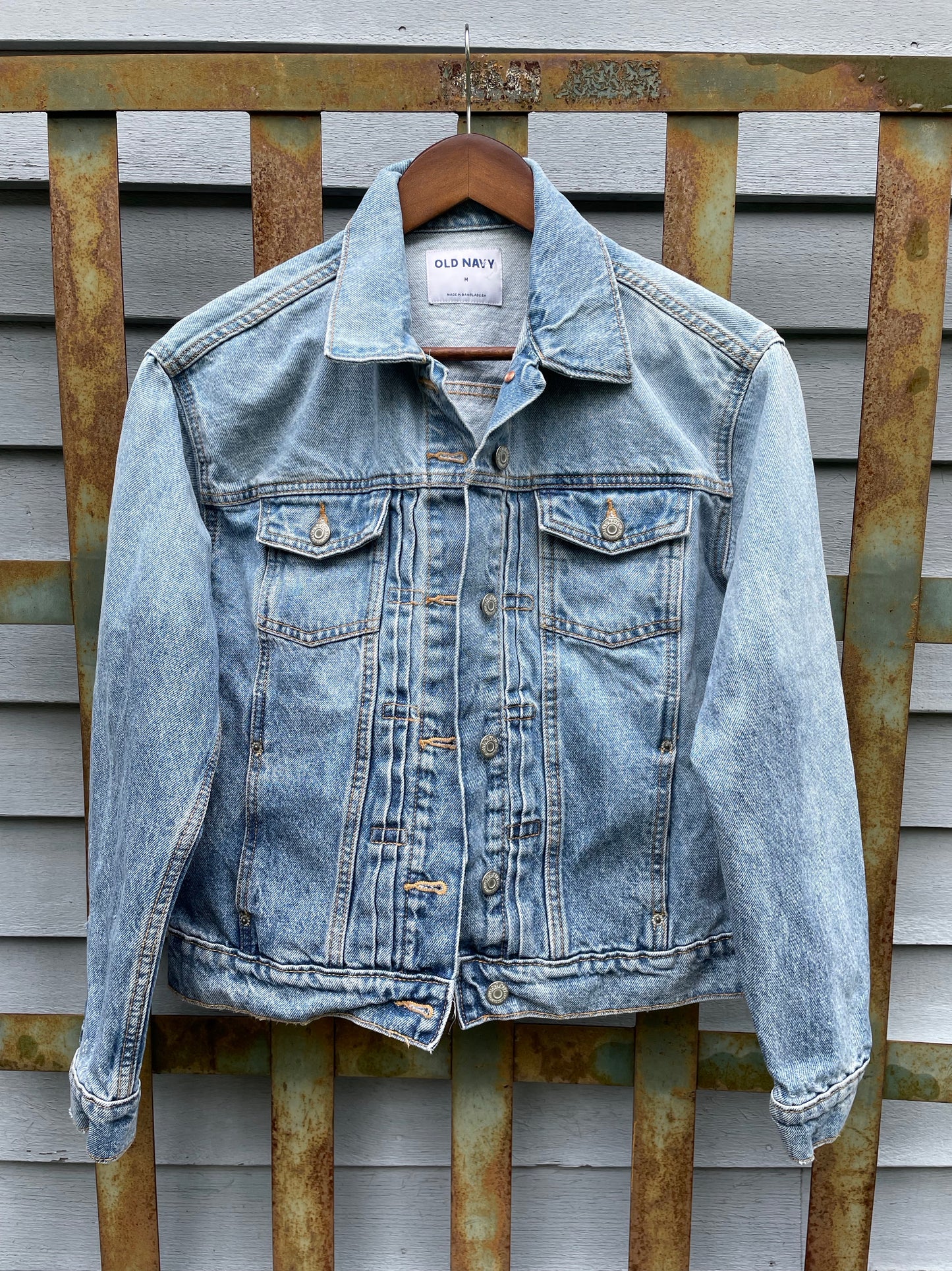 Bull Skull Jean Jacket with Purple Flowers