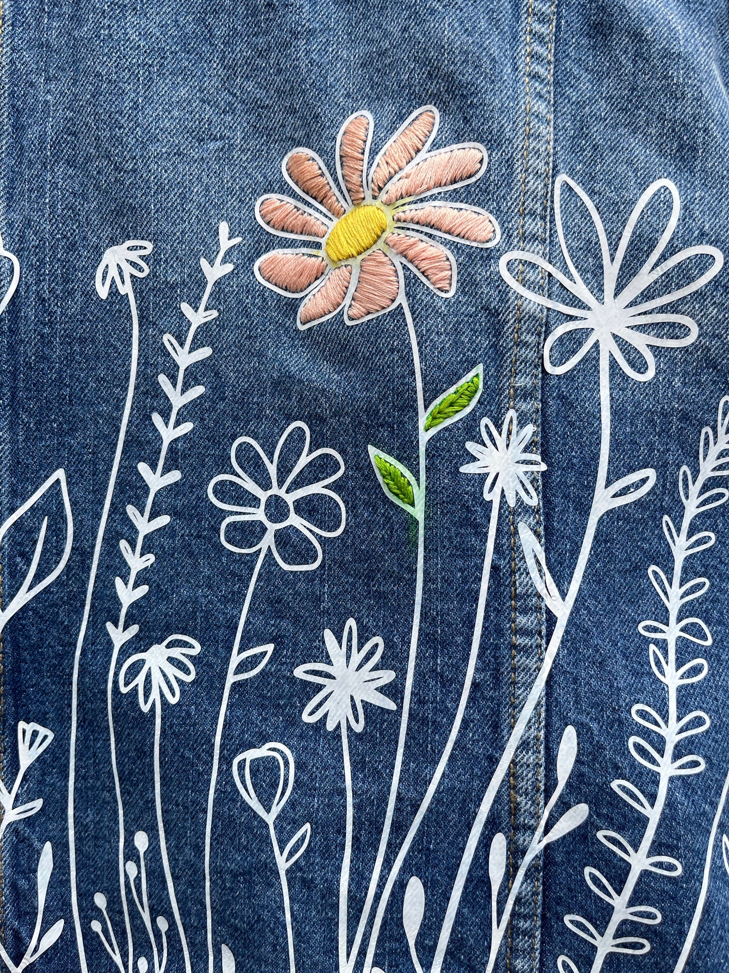 Distressed Jean Vest