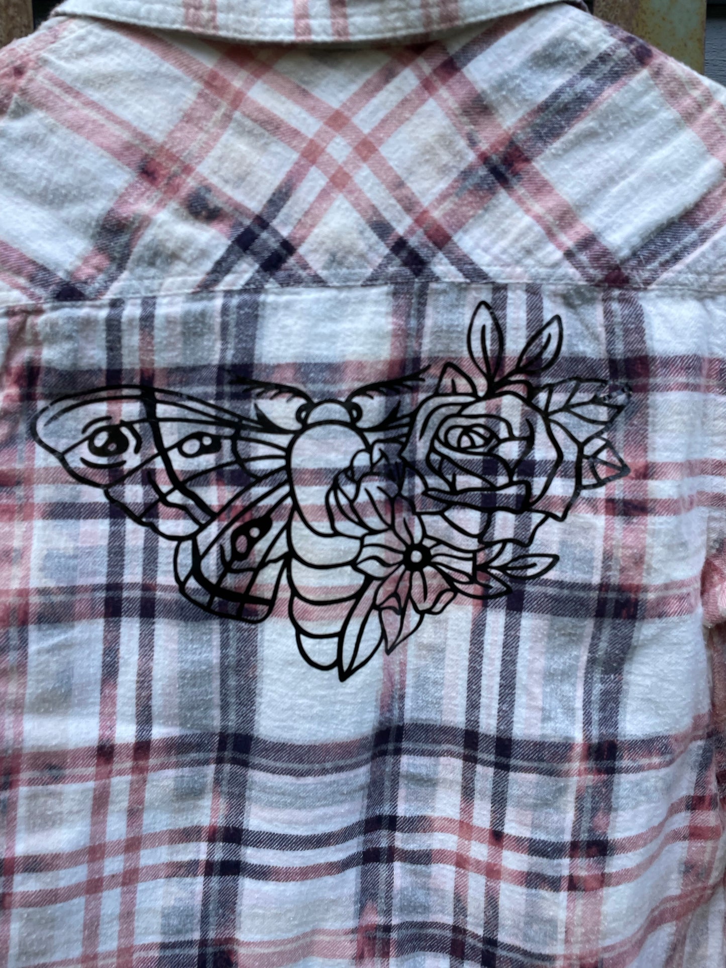 Moth and flowers Flannel