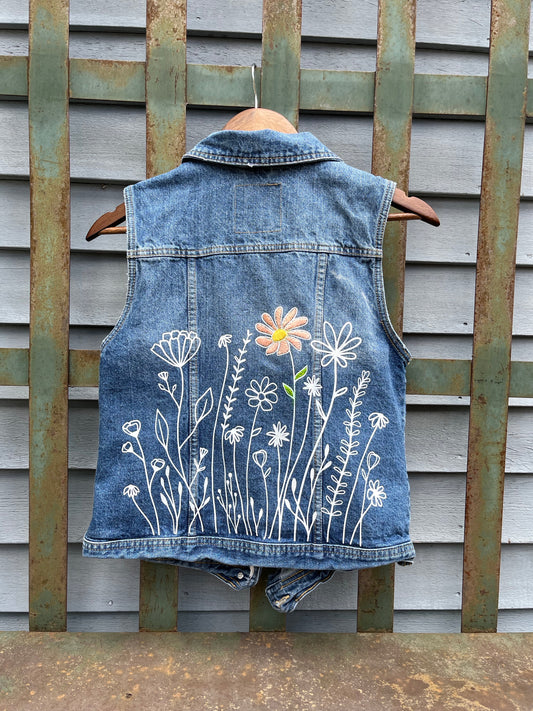 Distressed Jean Vest